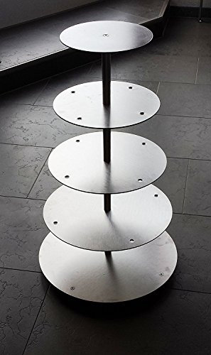 edelstahlheini Aluminium Tortenständer Rund Tortenetagere Hochzeit 4 Etagen (4 Stöckig (Ø 25 30 35 40cm))