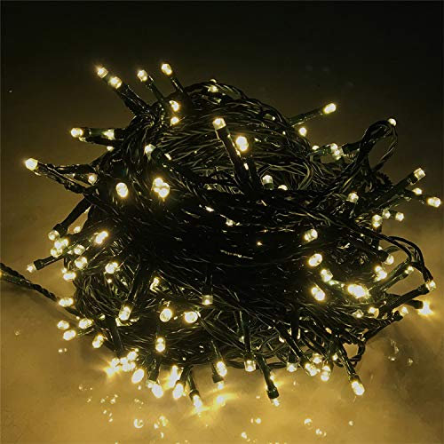 HENGMEI 30m LED Lichterkette Lichterwand Warmweiß Lichtervorhang 8 Leuchtmodi IP44 Wasserfest Innen/Außen für zimmer Dekor, Weihnachten, Halloween