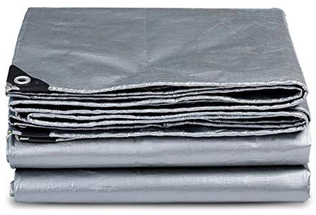 NANANA Lona Impermeable Reforzada con Ojales, Lona Funda Protectora Resistente al Agua y Anti-UV Cubierta de Madera 184g/m², Impermeable para Muebles de Jardín, Piscina[Gruesa 0.3mm],4x8m