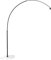 Qazqa - Moderne schwarze Bogenlampe mit weißem, verstellbarem Gestell ohne Schirm - XXL I Wohnzimmer I Schlafzimmer - Stahl Länglich - LED geeignet E27