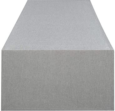 Tischläufer Wien Home, Moderne Tischdecke mit Fleckschutz für das ganze Jahr, grau, 40x140 cm