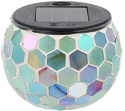 OSALADI 1stk Mosaik Licht Solarleuchten Im Freien Mosaik-solargartenleuchten Lichter Für Außen Solar u Solar-tischleuchte Geführtes Solarlicht Rasen Solarleuchten Glas Kristallkugel Nähen