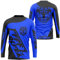 Herren Motocross Trikot Jersey,Radfahren Jersey Herren Mountainbike Langarm MTB T-Shirt,Shirt Downhill Fahrrad Jersey Schnelltrocknend (Blau,L)