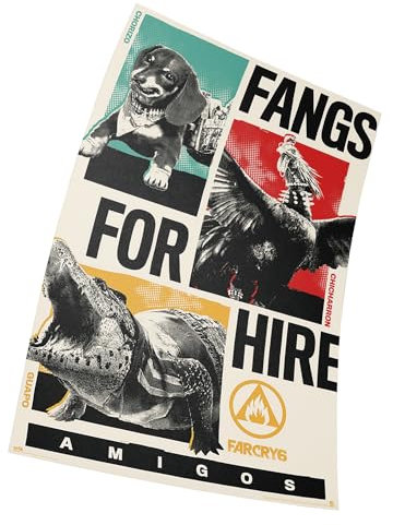 Fortiaboot Farcry 6 Fangs For Hire Poster Größe 11 x 17 Dekorative Rahmenloses Kunst Geschenk (28 x 43 cm) Leinwand Poster