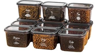 Viwares luftdichte Vorratsdosen mit Deckel | 12er Vorratsbehälter Set | BPA-FREI | Zur Müsli Mehl und Zucker Aufbewahrung | Praktische Aufbewahrungsbox Küche für alle Lebensmittel