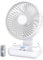 EasyAcc Ventilador de Mesa USB, Silencioso Recargable Ventiladores 4000mAh, Potente con 4 Velocidades, 120° Auto-Oscilación, Ventilador Portátil para Oficina, Dormitorio, Exteriores, Blanco Oscilante