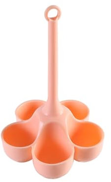 Porte-œufs pour la cuisson à la vapeur support à vapeur en silicone à 5 grilles avec longue poignée porte-œufs en silicone braconnage des œufs marmite bouillante support à vapeur pour cuisinière (A#)