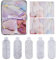 Layhou 60PCS 3D Silicone Nail Forms Mould Sticker Set 5 Styles 12 Sizes Silicone Manicure Stickers Gel Extension Quick Building Nail Forms Mould Nail Art Tools