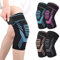 1 Stück Kompression Knie Bandage Kniebandage mit Verstellbarer Klettverband für Meniskusriss Arthritis ACL Gewichtheben Basketball (Blau, S)