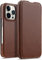 StilGut cover a libro compatibile con iPhone 16 Pro custodia in pelle ultrasottile, apribile di 360 gradi, cover in pelle – Cognac