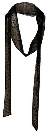 Watreketal Damen Spitzenschal, Schmaler Eleganter Haarschal mit Spitze, Ideal für Frauen, Polyester, Schwarz, Schal, Modezubehör