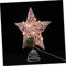 Garneck Leuchtender Baumwipfelstern Weiße Verzierungen Weihnachtsfeier Gefallen Baumwipfel-Stern- Weihnachtssternverzierungen Weihnachts-led-Star-Topper Weihnachtsschmuck Rot Eisen