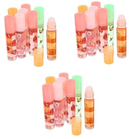 Baluue 24stücke Fruchtaroma Lipgloss Transparent Feuchtigkeitsspendende Lippenpflege Zufällige Farben Für Winterpflege Und