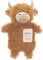 Hot Water Bottle with Cover 1 Litre - Fluffy Faux Fur Fleece Cover Durable Winter Warm - Natural Rubber- Adults and Kids Cute Animal Fleece Novelty Plush Hot Water Bag Cosy Gifts (Highland Cow)