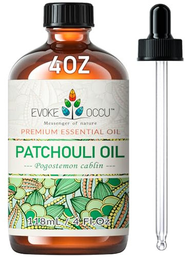 EVOKE OCCU Patchouli Öl 118ml, reines ätherisches Öl für Diffusor Haut Duft DIY Kerze Seife machen- 4 FL Oz