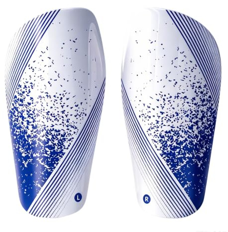 Kids Shin Pads | Kids Football Shin Guards Soccer Shin Pads Boys Girls | Multi-Sport Shin Guards for Kid Ages 5-12 (Blue)