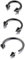 BodyBonita G23 Titan Hufeisen Septum Piercing - 3 Stück 18G Nasenringe Spikes Septum Schmuck Nasenpiercing Conch Helix Rook Lippenknorpel Ohrring für Damen Herren Schwarz