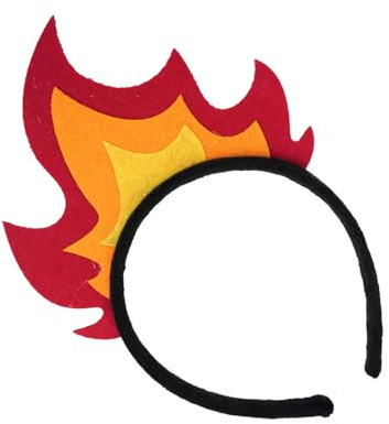 Haarreif mit Flamme für Halloween, Kostüm, Urlaub, Kopfschmuck, verstellbar, künstlerischer Punk, Party-Haarschmuck für Damen