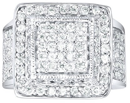 Sterling 925er Silber Pave Ring - KING BLING - 11