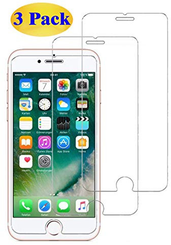 Eachy Compatibile con Vetro Temperato iPhone 6/iPhone 6s/iPhone 7/iPhone 8,[3 Pezzi] Protezione Schermo iPhone 6 /6s/ 7/8 Pellicola Protettiva-0.25mm
