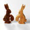 Kassis Geschenkartikel Olivenholz Osterdeko Osterhase und Ei mit Rinde 9 cm aus Bethlehem