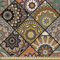 ABAKUHAUS marokkanisch Gewebe als Meterware, Ethnische Retro Checkered, Schön Gewebten Stoff für Polster und Wohnaccessoires, 1M (148x100cm), Blasser Karamell