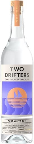 Two Drifters Pure White | Premium White Rum Distilled in Devon | Sustainable, Carbon-Negative Craft Rum | 70cl