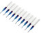【𝐎𝐬𝐭𝐞𝐫𝐧】 Fräser, 10 Stück Kegelfräser Hartmetall blau beschichtet Schaftfräser für P-CB Graviermaschine(0.5mm)