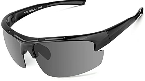 VILISUN Sportbrillen Fahrradbrille Damen Herren Polarisierte UV400-Schutz TR90 Superlight Frame Radbrillen für Outdoor-Sport