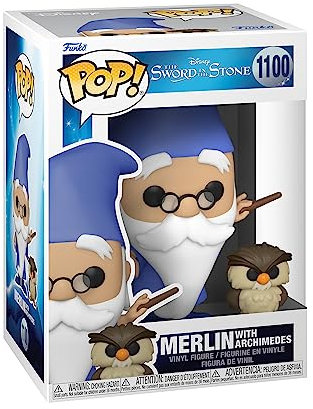 Funko Pop! and Buddy: Sits: Merlin mit Archimedes - Sword in The Stone - Vinyl-Sammelfigur - Geschenkidee - Offizielle Handelswaren - Spielzeug Für Kinder und Erwachsene - Movies Fans