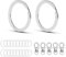 Mikafen Schlüsselringe Set aus 30 multifunktionalen runden flachen Edelstahl und 5 kleinen abnehmbaren Drehschlössern Schlüsselanhänger 30 mm geteilter Ring für Autoschlüsselschlüssel zubehör