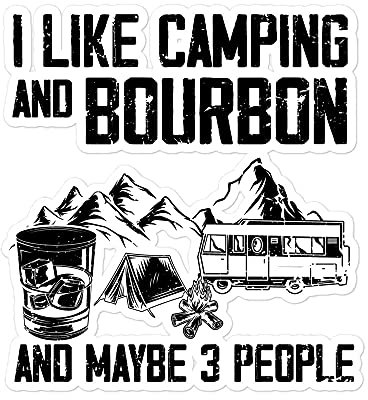 Teegarb Aufkleber Vinyl Humorvolle Camping Besties Bourbon Party Shelters Retreat Blasenfreie Aufkleber