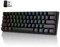 60% Wireless Gaming Keyboard, 2.4G/Type-C/Multi-Device Bluetooth Keyboard- RGB Backlit- Clicky Blue Switch, 61 Keys Rechargeable Mini Mechanical Keyboard for iPad Mac Windows Xbox, Portable for Travel