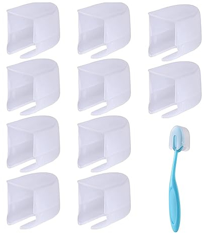 NA 10 Pcs Ink Blending Brush Head Protection Caps, Black, Suitable for Most Brush Heads
