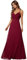 Ever-Pretty Robe de Soirée Femme Longue A Line Col V à Bretelles Mousseline de Soie Sexy Orchidée 40