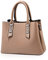 NICOLE & DORIS Henkeltasche Damen Umhängetasche Einfach Elegante Handtasche Stilvolle Schultertasche PU Leder Tote Bag Casual Frauen Tasche Top Griff Mittlere Khaki
