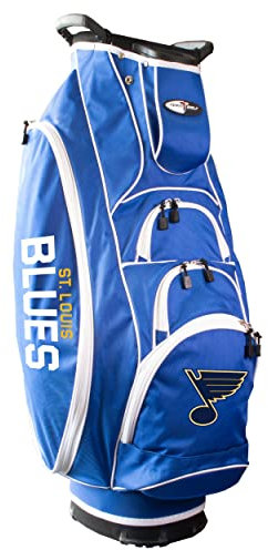 Team Golf NHL ST Louis Blues Albatross Golftasche, leicht, 10-Wege-Trennwand, Federmechanismus, isolierte Kühltasche, Klettverschluss-Handschuh- und Regenschirmhalter und Griffe zum Anheben