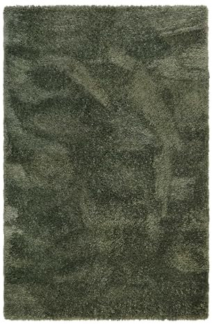 Wecon Home Kuschelig weicher Esprit Hochflor Teppich, bestens geeignet fürs Wohnzimmer, Schlafzimmer, Kinderzimmer und Flur Yogi (80 x 150 cm, grün)