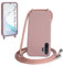 WenBaby Handykette für Samsung Galaxy Note 10 Plus Hülle mit Band,Handyhülle mit Schnur zum Umhängen Silikon Seil Necklace Schutzhülle mit Kordel Tasche Case TPU Bumper - Sandrosa