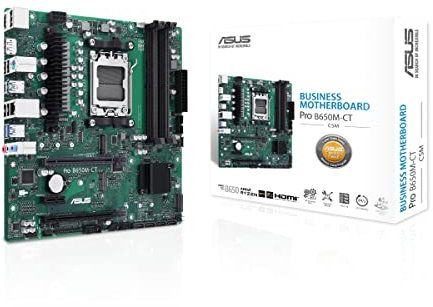 ASUS Pro B650M-CT-CSM Business - Placa Base AMD AM5 (Ryzen 7000, Memoria Micro-ATX, Memoria DDR5, PCIe 5.0, USB 3.2 Gen 2, Kit de BIOS Comercial)
