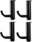 GNAUMORE Kopfhörer Haken,Kopfhörer Headset Halter Monitor,Haken Kopfhörer Selbstklebend,Kopfhörer Monitor Ständerhalter,Kopfhörer Headset Halter Universal,Computer monitor Haken,schwarz 4 Stück