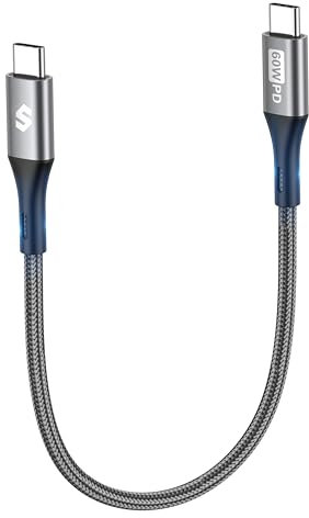 Silkland USB C to USB C Cable 0.5M 60W, C Charger Cable Fast Charge, C to C Charger Cable Fast Charge for iPhone 15/Plus/Pro/Pro Max, Samsung S23 Ultra, iPad Pro 2022, MacBook Pro 2023, Pixel 7/Pro