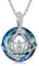 Collier Femme Pendentif Lotus Fleur en Argent Sterling, Collier Bijoux Femme avec Cristal Collier de Yoga Bijoux pour Femme Fille (Collier fleur de lotus-A1)