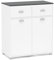 Mobelcenter, Mueble Auxiliar de Cocina Bajo 2 Puertas 2 Cajones, Alacena de Cocina, Blanco y Gris Grafito, Medidas: Ancho: 80 cm x Fondo: 40 cm x Alto: 90 cm (1395)