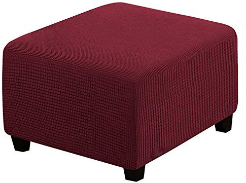 Hocker Bezug Quadratisch Pouf copertura Hocker Abdeckung Rechteckige Pouf Abdeckung Hockerbezug Ottomane Schonbezug Weinrot