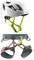 Edelrid Kletterhelm Zodiac Snow + Klettergurt Jayne Rose (Größe L (Taille 78-98cm, Oberschenkel 55-65cm))
