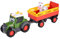 Dickie Toys ABC Bauernhof-Traktor Fendti ab 1 Jahr (30 cm) - Fendt Trecker mit Buntem Tier-Transporter und Kuh, Spielzeug-Fahrzeug mit Licht und Sound zur Förderung der Motorik für Kleinkinder