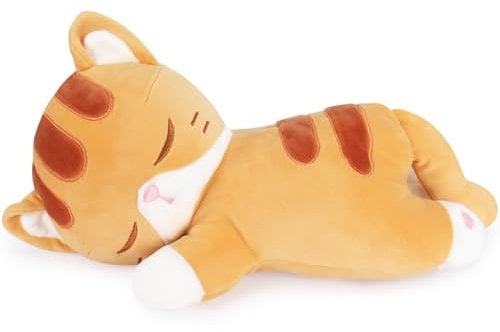 Auspicious beginning 13,77 Zoll Katze Plüschtier Kawaii Katze Kuscheltier Katze Stofftier Katze Plüsch Spielzeug Weiches Kuscheltiere Kopfkissen Gefüllte Katze Puppe Tier Kissen für Freundin