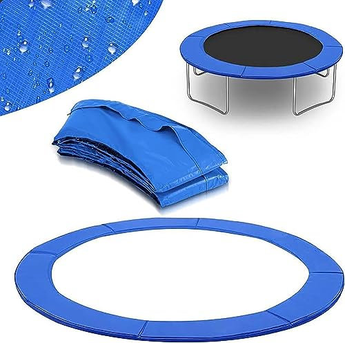 Bâche de Protection pour Trampoline,Coussin De Sécurité Rond Pour Trampoline, Housse De Trampoline À Bord Durable Et Imperméable, Coussin De Protection À Ressorts De Couverture -W||12FT/366cm