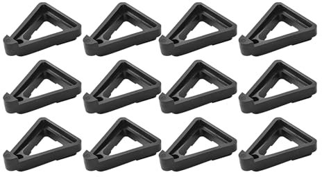 12Pcs Triangle Pot Toes Plant Feet for Garden Pots Outdoor and Indoor, Breathable Invisible Flower Pot Risers Toes, Stand for Lifters Potted Plant,Terracotta Pots Small Plant Pot(Black)
